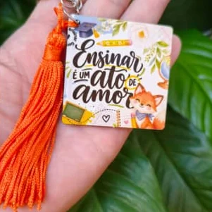 Chaveiro personalizado com tassel